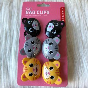 Kikkerland Cat Bag Clips Set